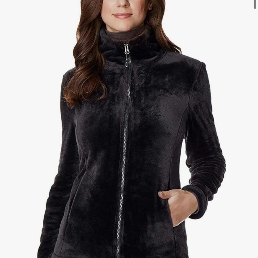 32° women’s plush faux fur full zip jacket